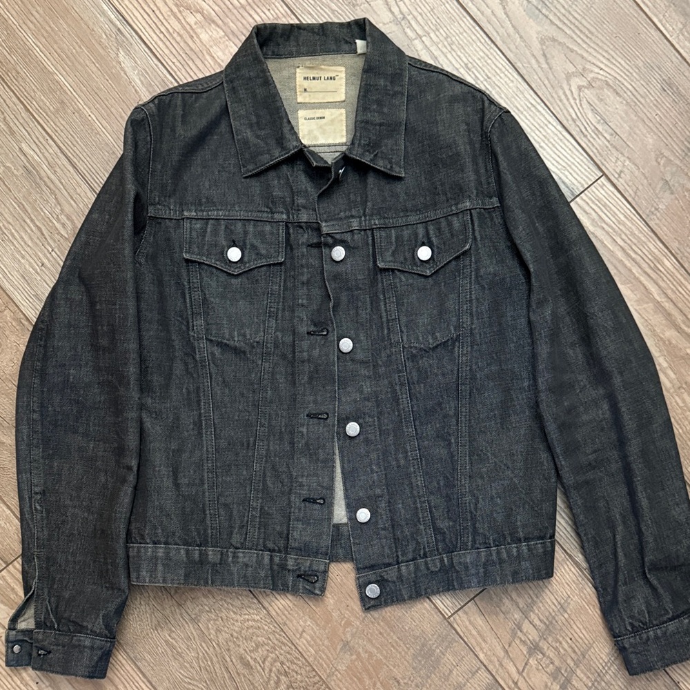 Helmut Lang Men's Charcoal Black Denim Jacket